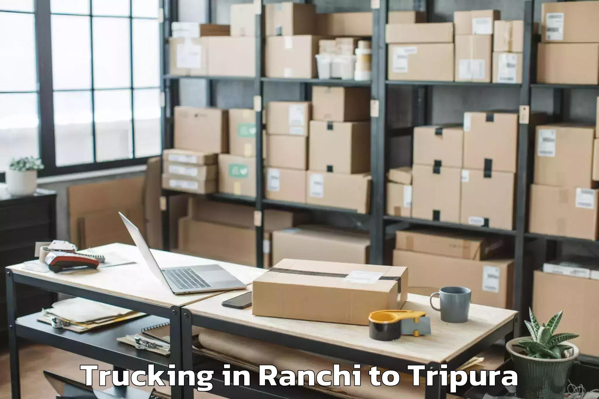 Book Ranchi to Kailashahar Airport Ixh Trucking Online